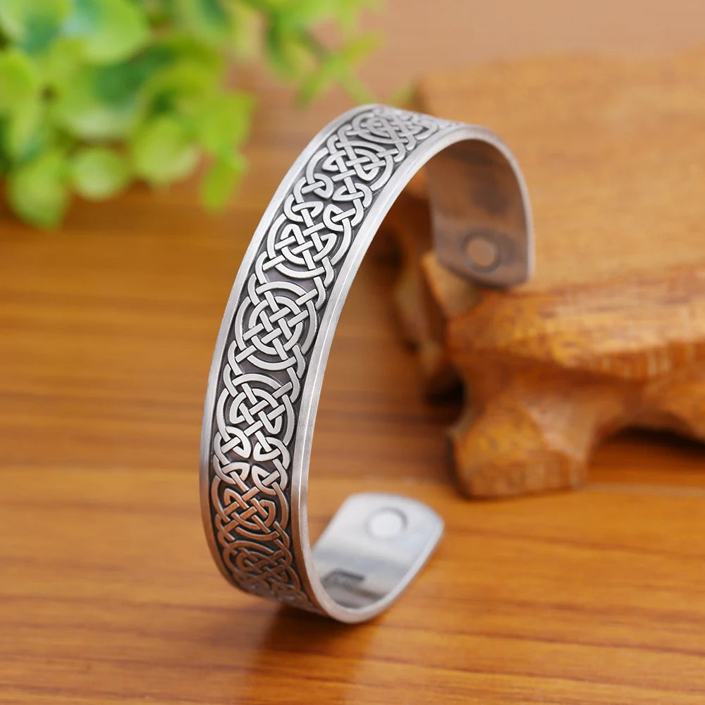 Yggdrasil, the Tree of Life with Norse Knots, Bracelet in 316L Stainless Steel