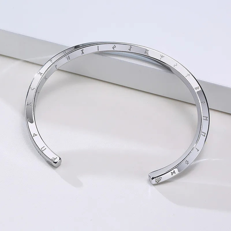 Viking Steel Runes Arm Ring