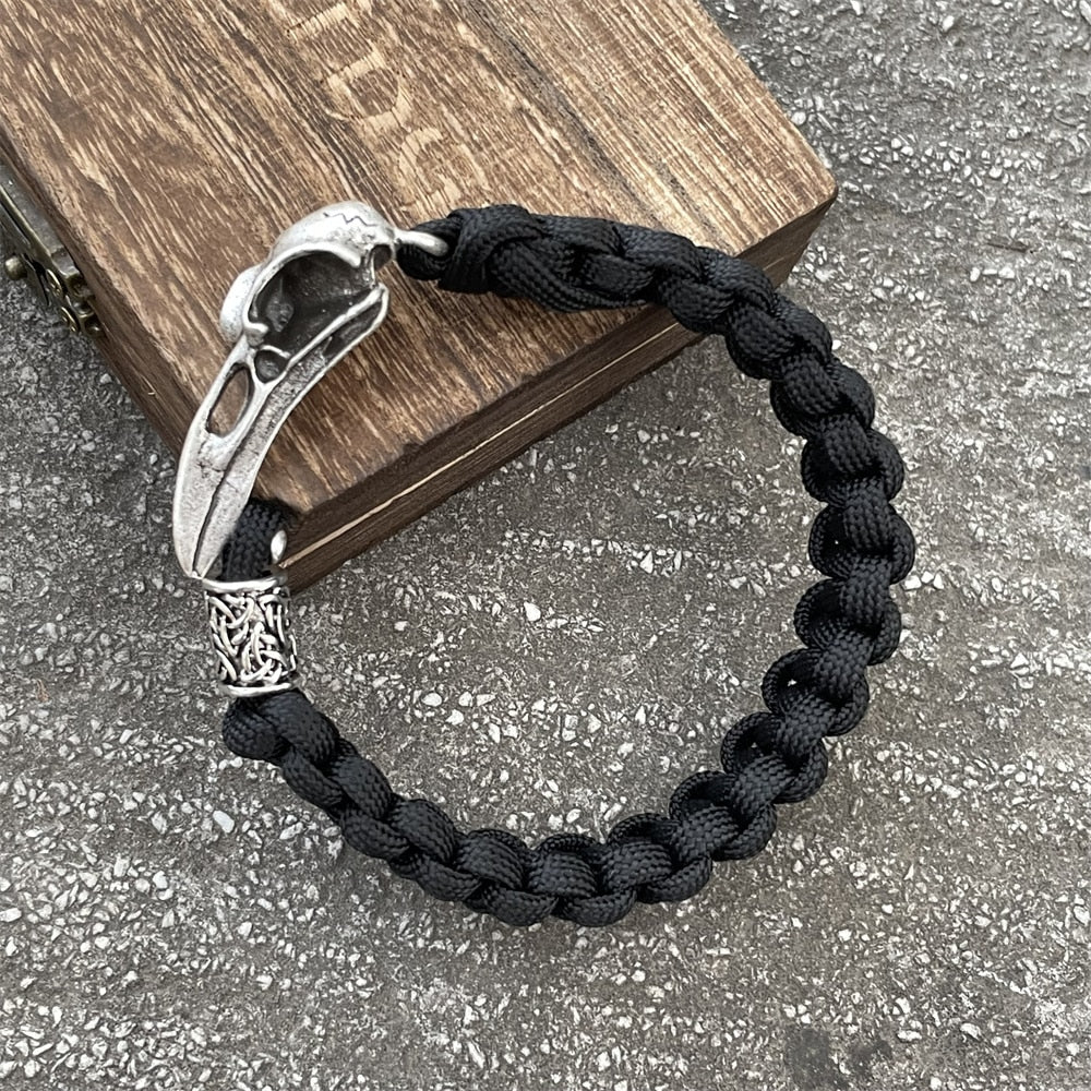 Odin's Raven Skull Paracord Bracelet