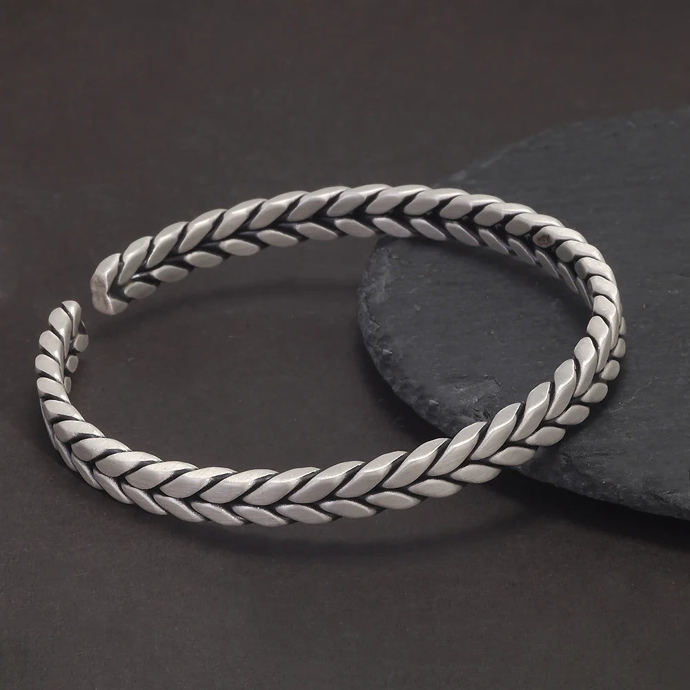 Weaved Wyrd 990 Fine Silver Bracelet