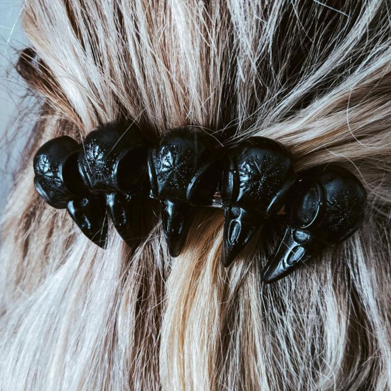Black Ravens Hair Clasp