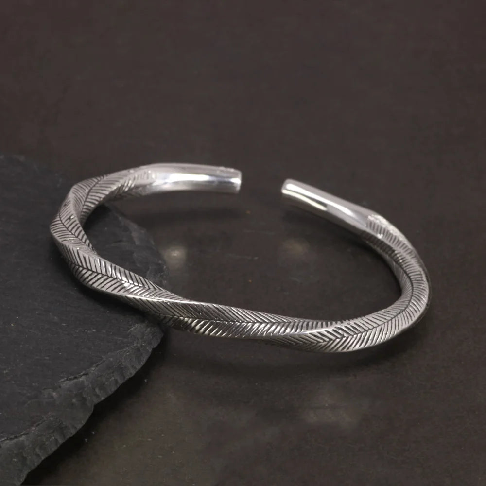 Raven Feather 925 Sterling Silver Arm Ring
