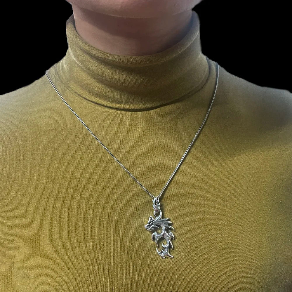 The Sea Serpent Jormungandr 925 Silver Necklace