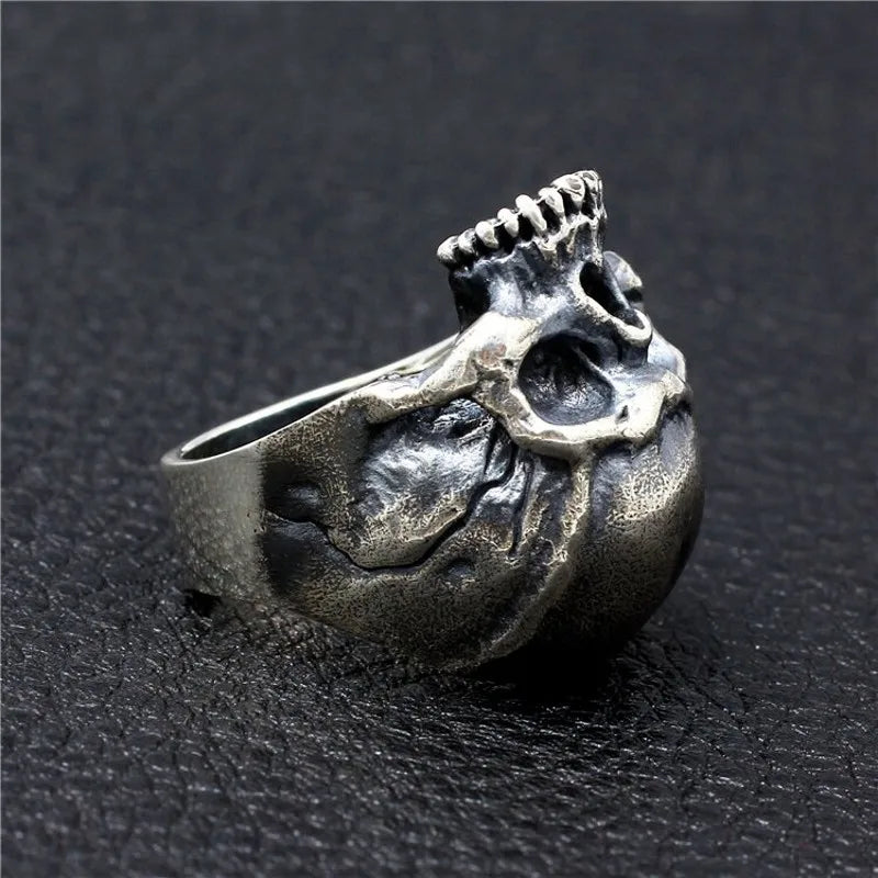 Bound to Hel 925 Sterling Silver Skull Ring