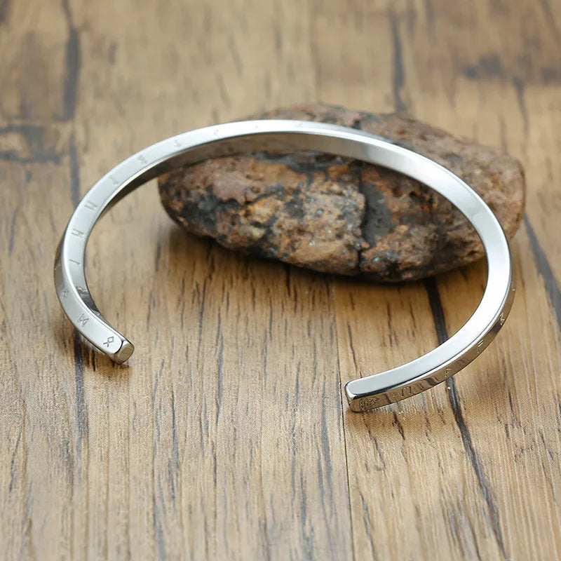Viking Steel Runes Arm Ring