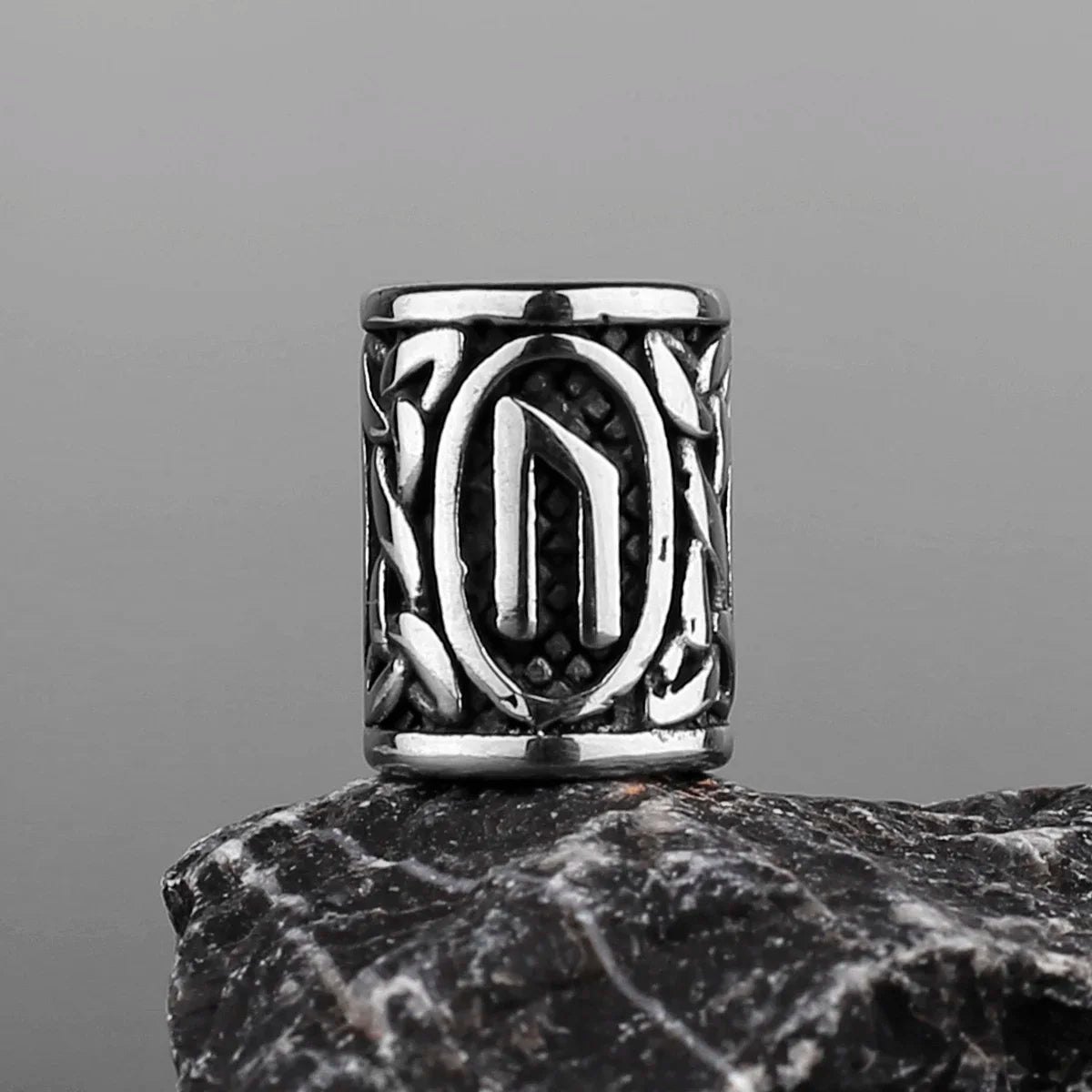 Stainless Steel Runes Beard Rings