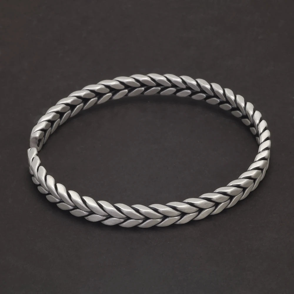 Weaved Wyrd 990 Fine Silver Bracelet