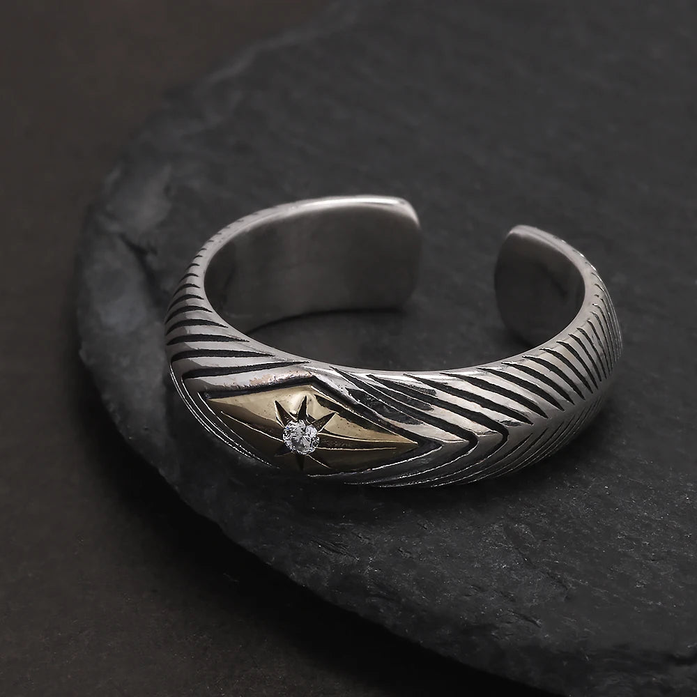 Draupnir 925 Sterling Silver Adjustable Ring