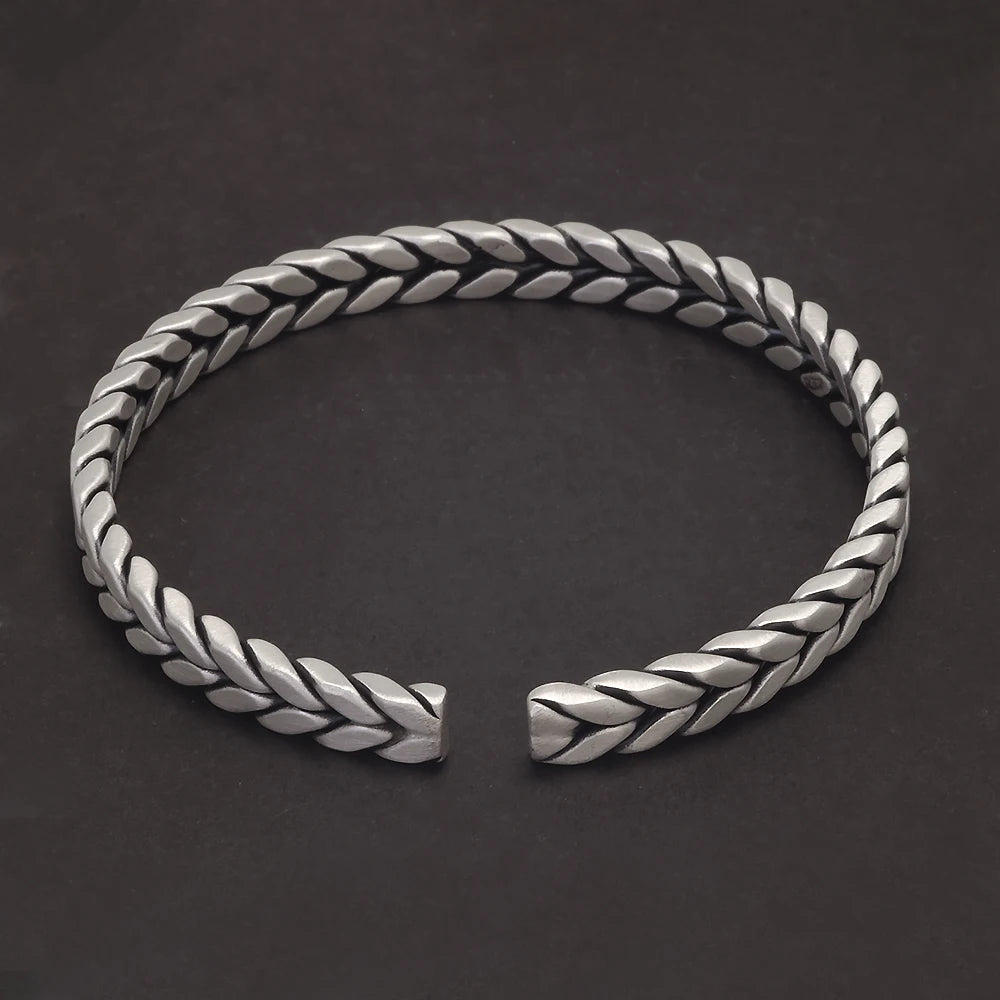 Weaved Wyrd 990 Fine Silver Bracelet