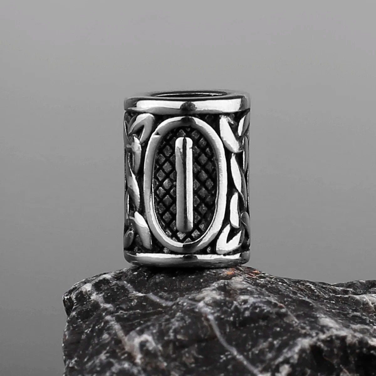Stainless Steel Runes Beard Rings