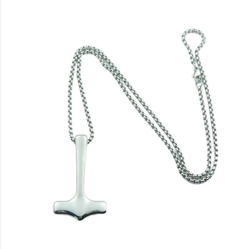 Historical Thor Hammer Mjolnir Stainless Steel Necklace