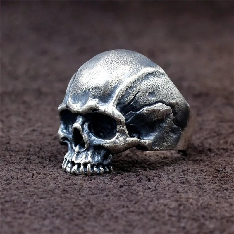 Bound to Hel 925 Sterling Silver Skull Ring