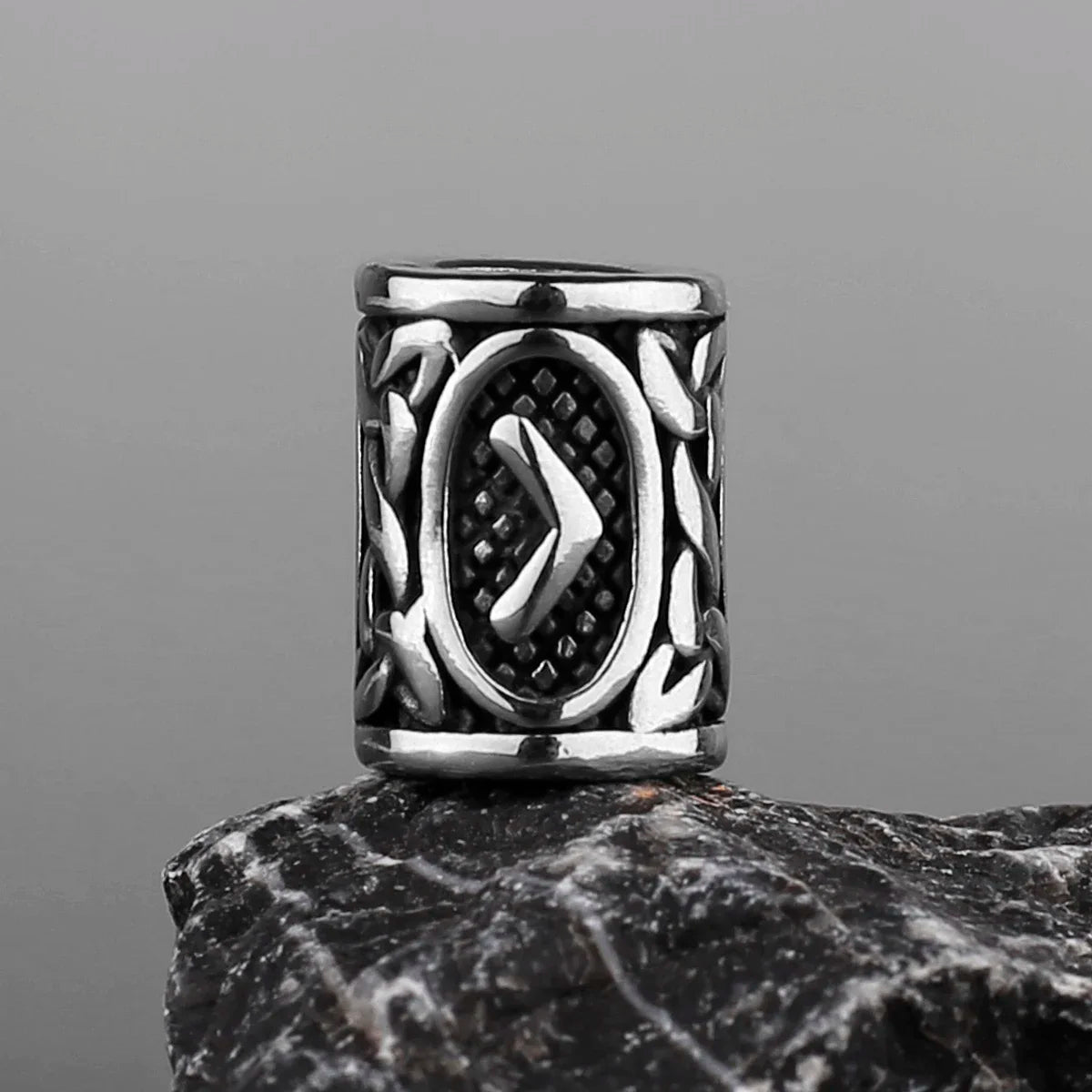 Stainless Steel Runes Beard Rings