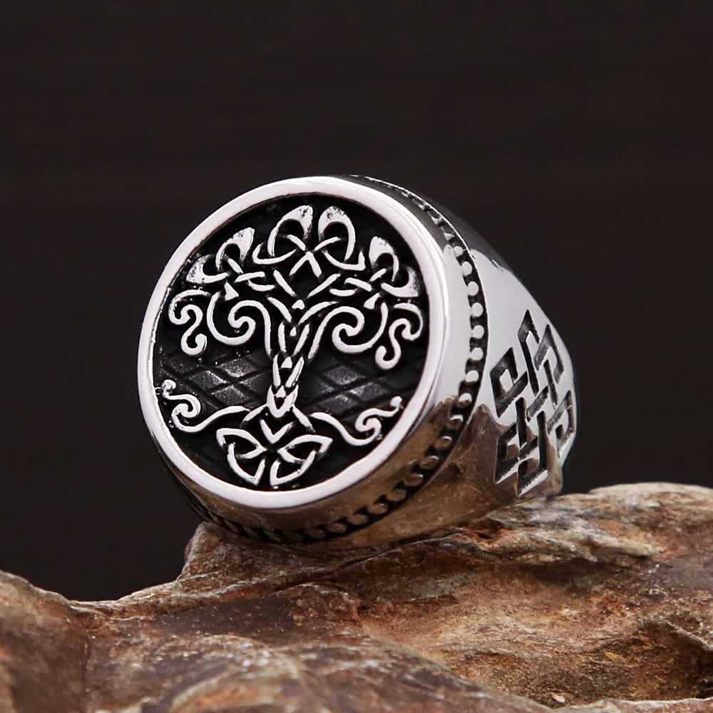 Tree of Life Yggdrasil Stainless Steel Ring