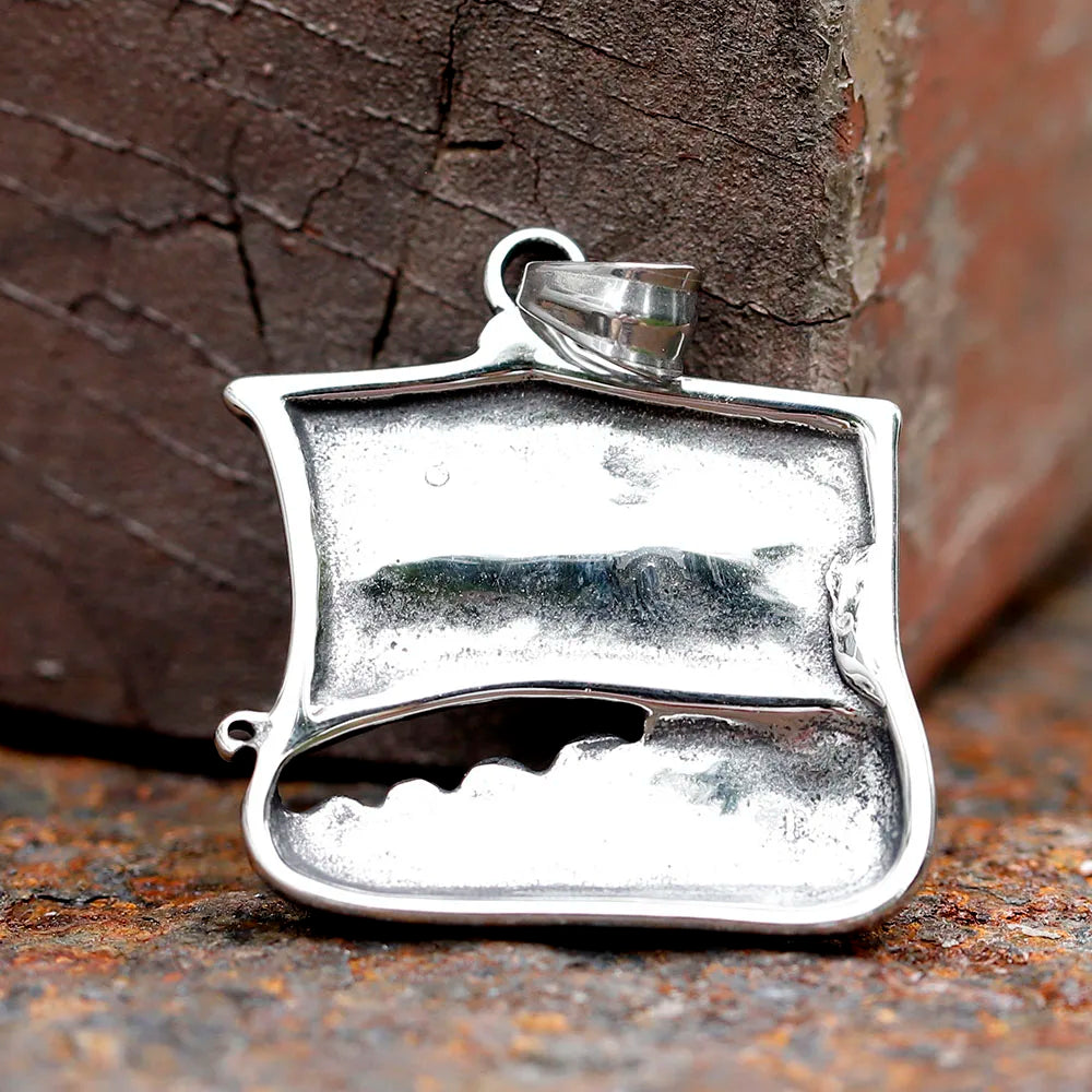 Drakar Viking Warship Stainless Steel Pendant