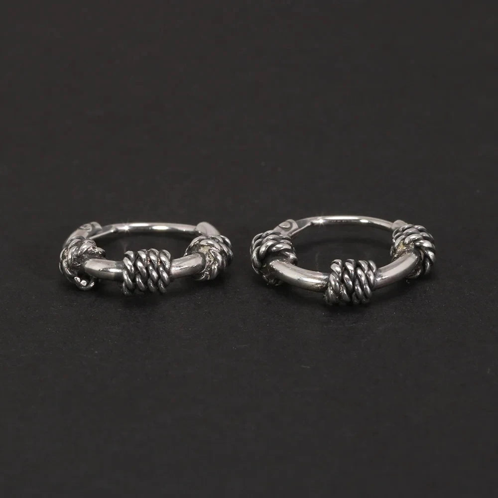 Oseberg Knot 925 Sterling Silver Earrings