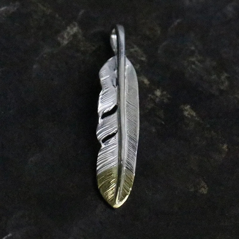 Norse Hawk Feather 925 Sterling Silver Pendant