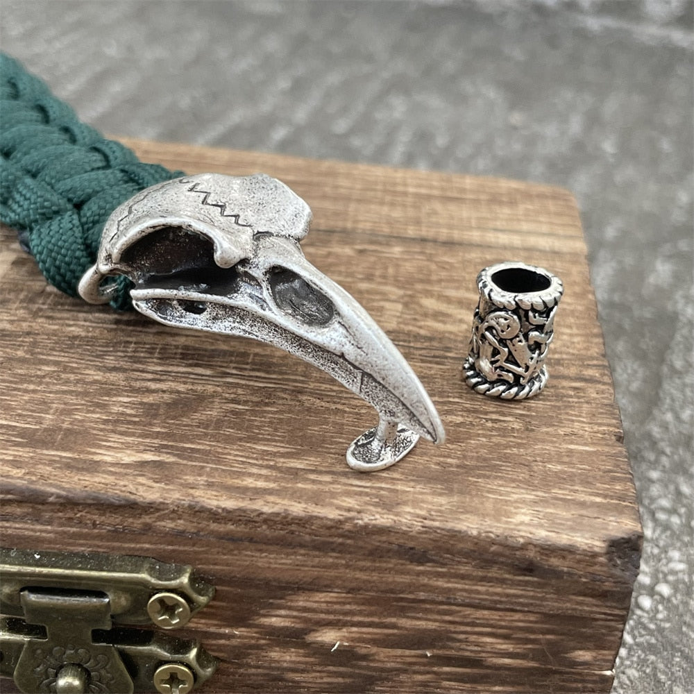 Odin's Raven Skull Paracord Bracelet
