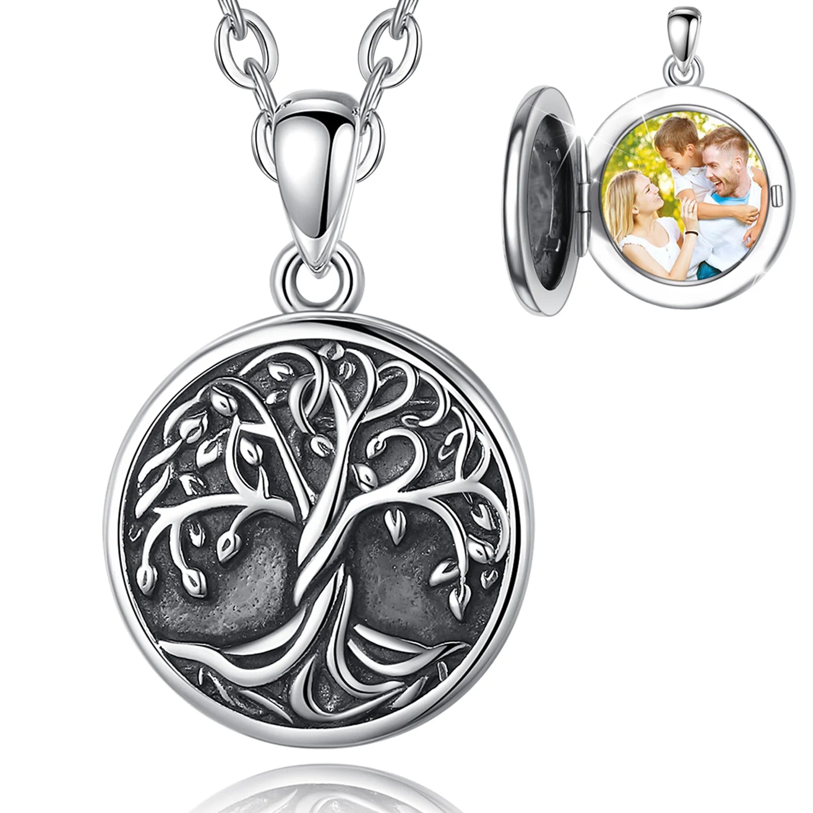 The Tree of Life Yggdrasil Locket Necklace in 925 Sliver
