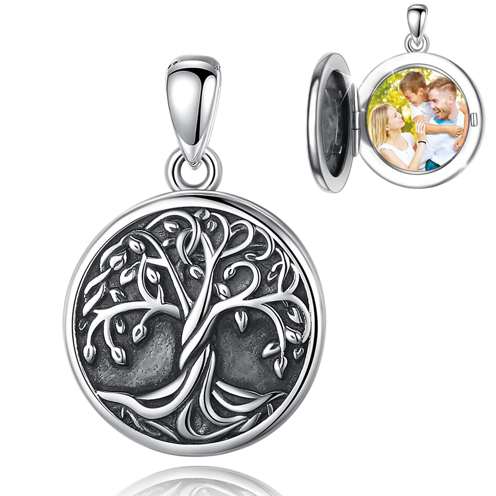 The Tree of Life Yggdrasil Locket Necklace in 925 Sliver