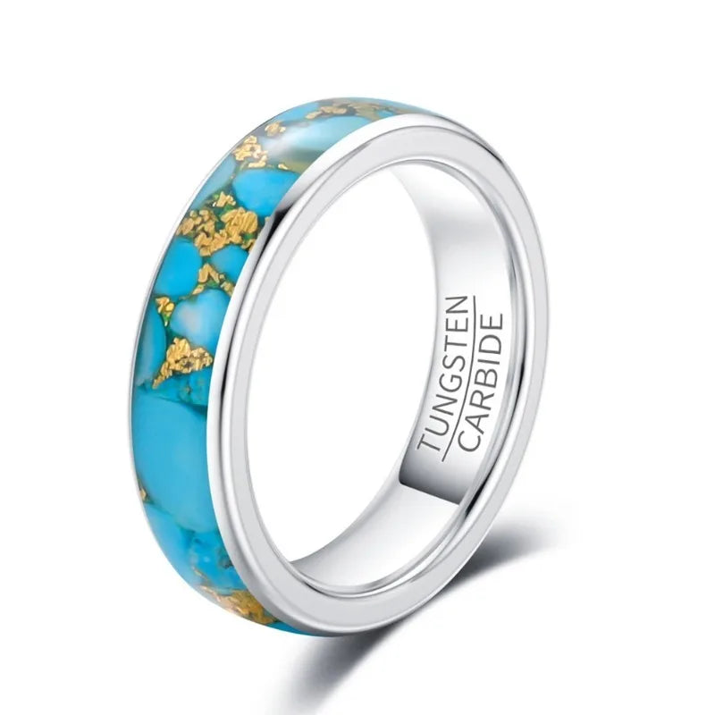 Valhalla Sky Turquoise and Tungsten Carbide Ring