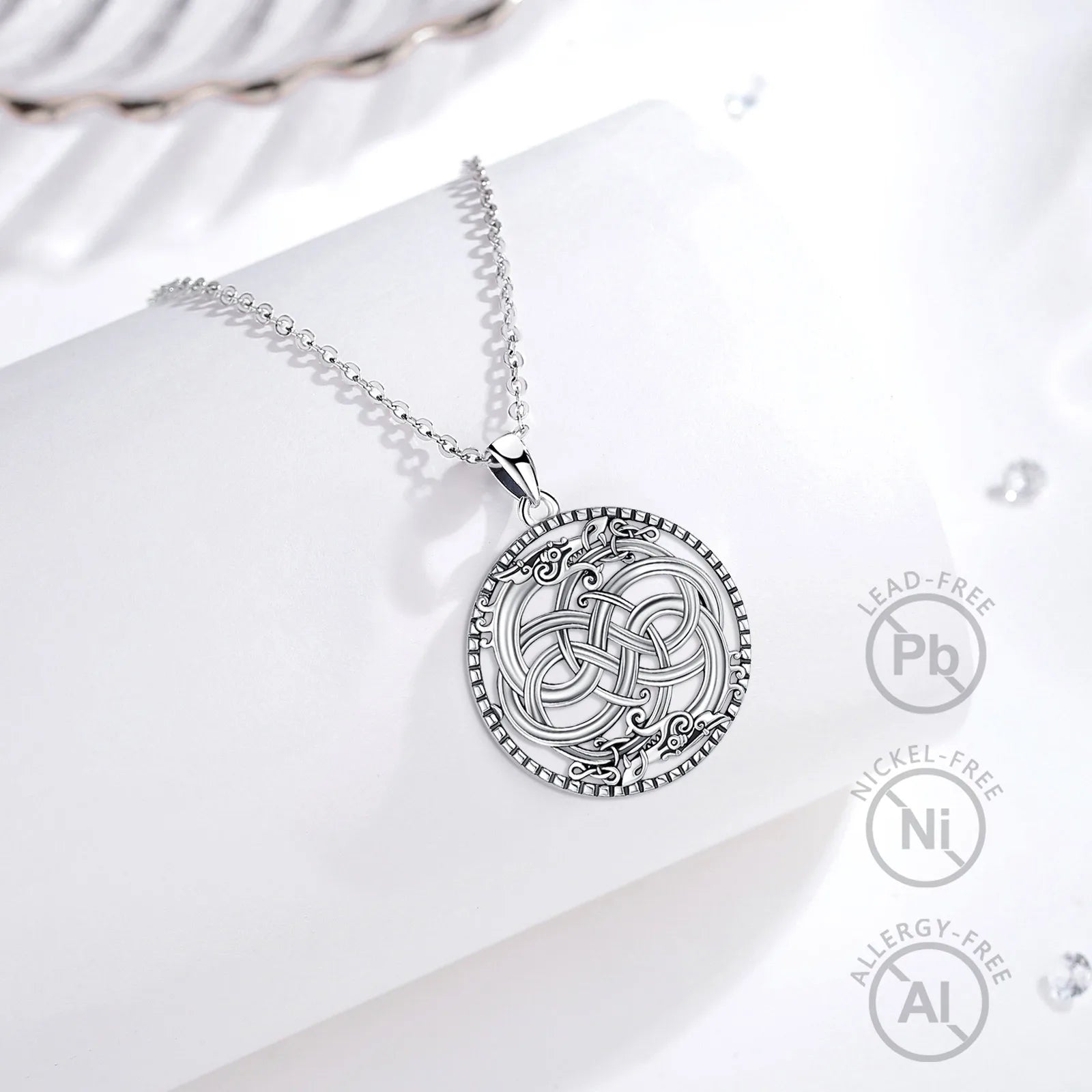 Viking Dragon 925 Sterling Silver Necklace