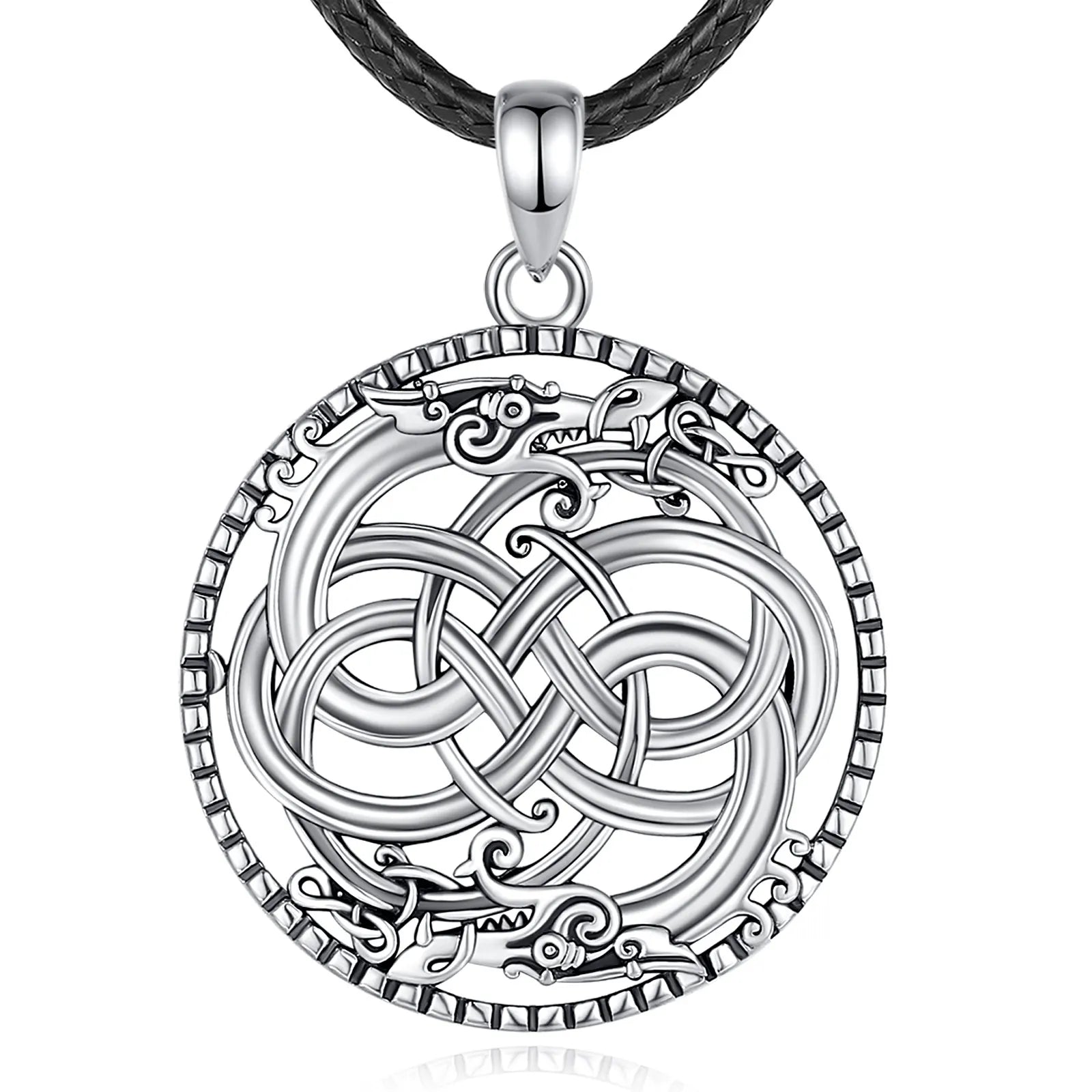 Viking Dragon 925 Sterling Silver Necklace