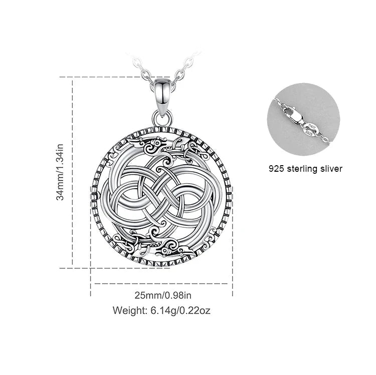 Viking Dragon 925 Sterling Silver Necklace