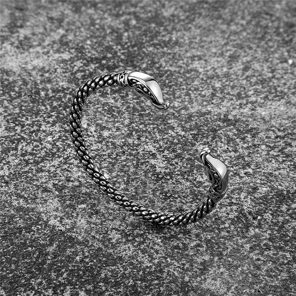 Viking Dragon Stainless Steel Bracelet