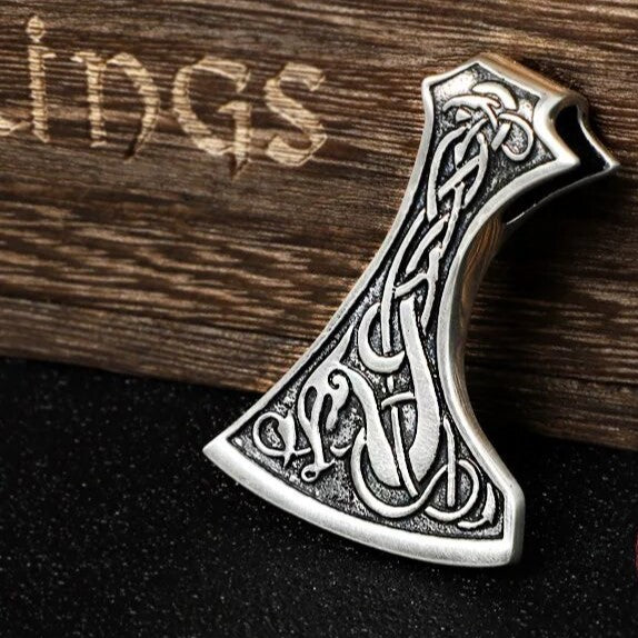 Dragon Axe 925 Sterling Silver Necklace