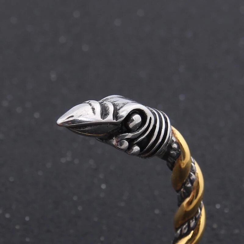 Odin's Ravens Stainless Steel Arm Ring Bracelet