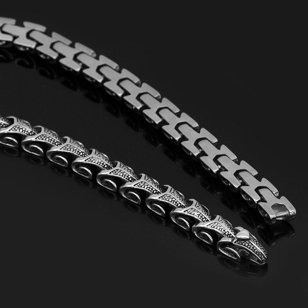 Nidhogg Scales Norse Dragon Stainless Steel Necklace
