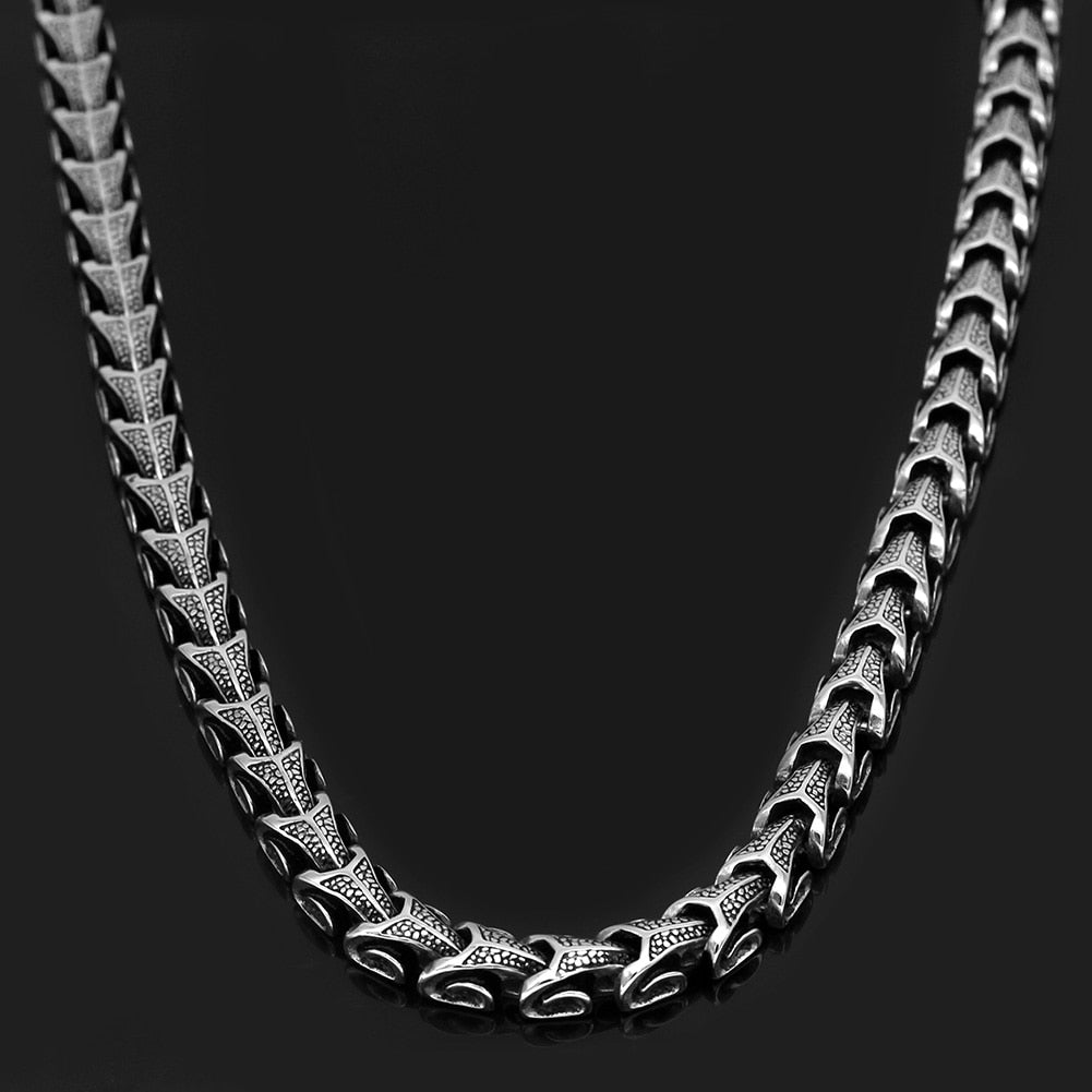 Nidhogg Scales Norse Dragon Stainless Steel Necklace