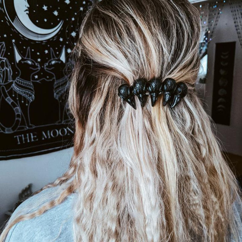 Black Ravens Hair Clasp