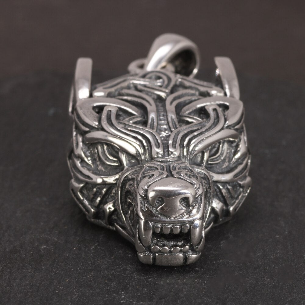 Fenrir Wolf 925 Silver Pendant