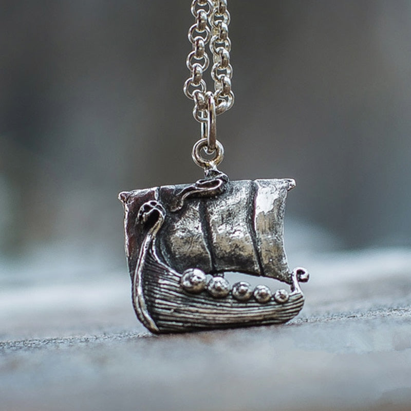 Viking clearance ship necklace