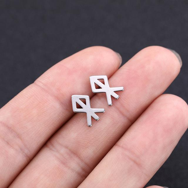 Sacred Runes Stainless Steel Earrings