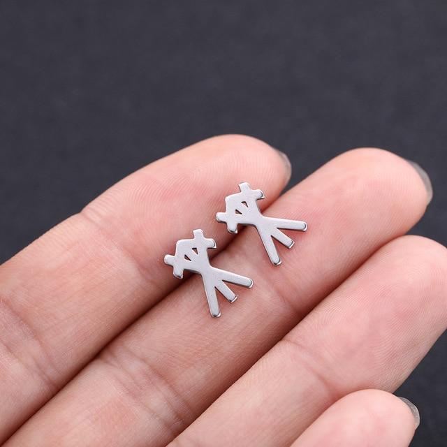 Sacred Runes Stainless Steel Earrings