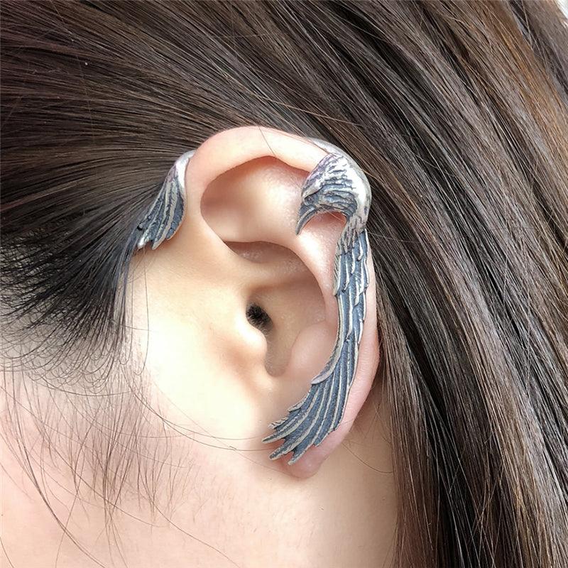 Allfather Raven 925 Sterling Silver Earring - TheWarriorLodge