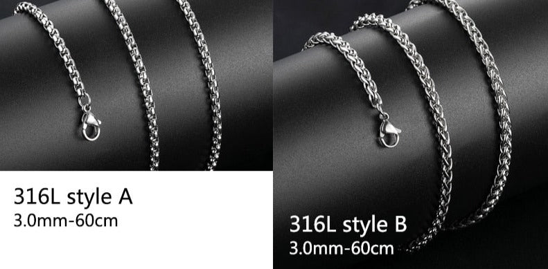 The Valknut and the Vegvisir 316L Stainless Steel Necklace