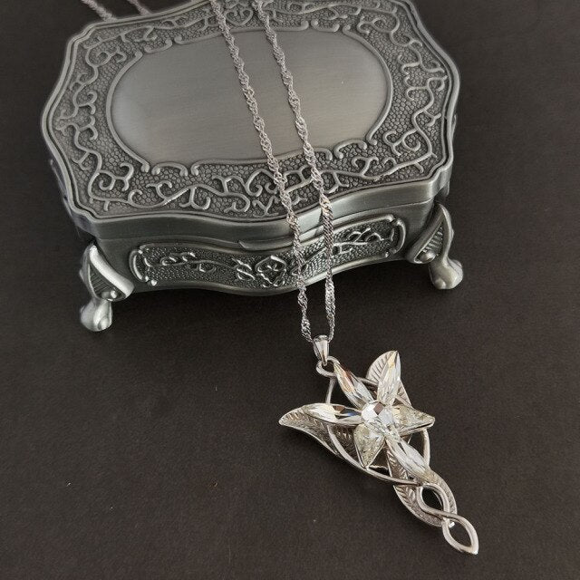 Evenstar of Alfheim 925 Sterling Silver Necklace with Zircon Stones