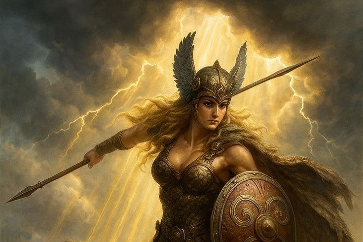 Valkyries and the Chosen for Valhalla, the Hall of the Brave