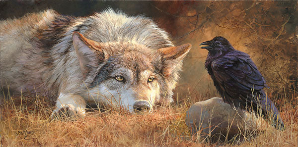 Hugin, Munin, Geri and Freki: The partnership between Wolf and Raven