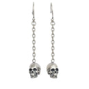 925 Sterling Silver Hel Skull Earrings