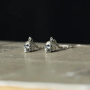 925 Sterling Silver Hel Skull Earrings