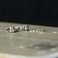 925 Sterling Silver Hel Skull Earrings