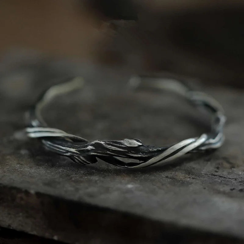 A Branch from Yggdrasil Steel Bracelet