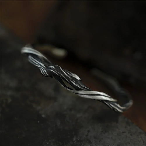 A Branch from Yggdrasil Steel Bracelet