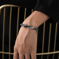 A Branch from Yggdrasil Steel Bracelet