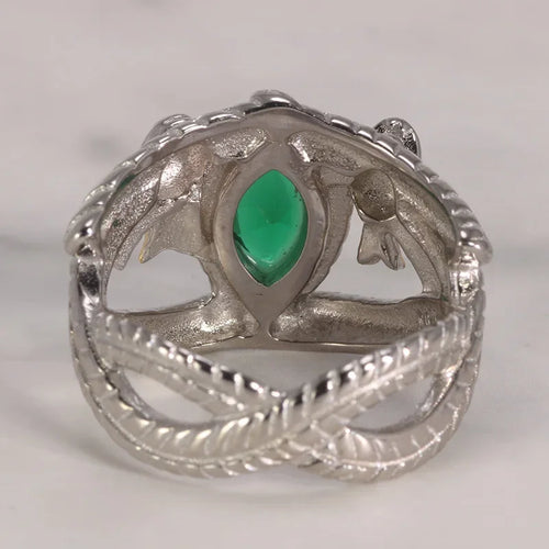 Alfheim Kingdom Aragorn Ring of Barahir in 925 Sterling Silver and Zircon Stones